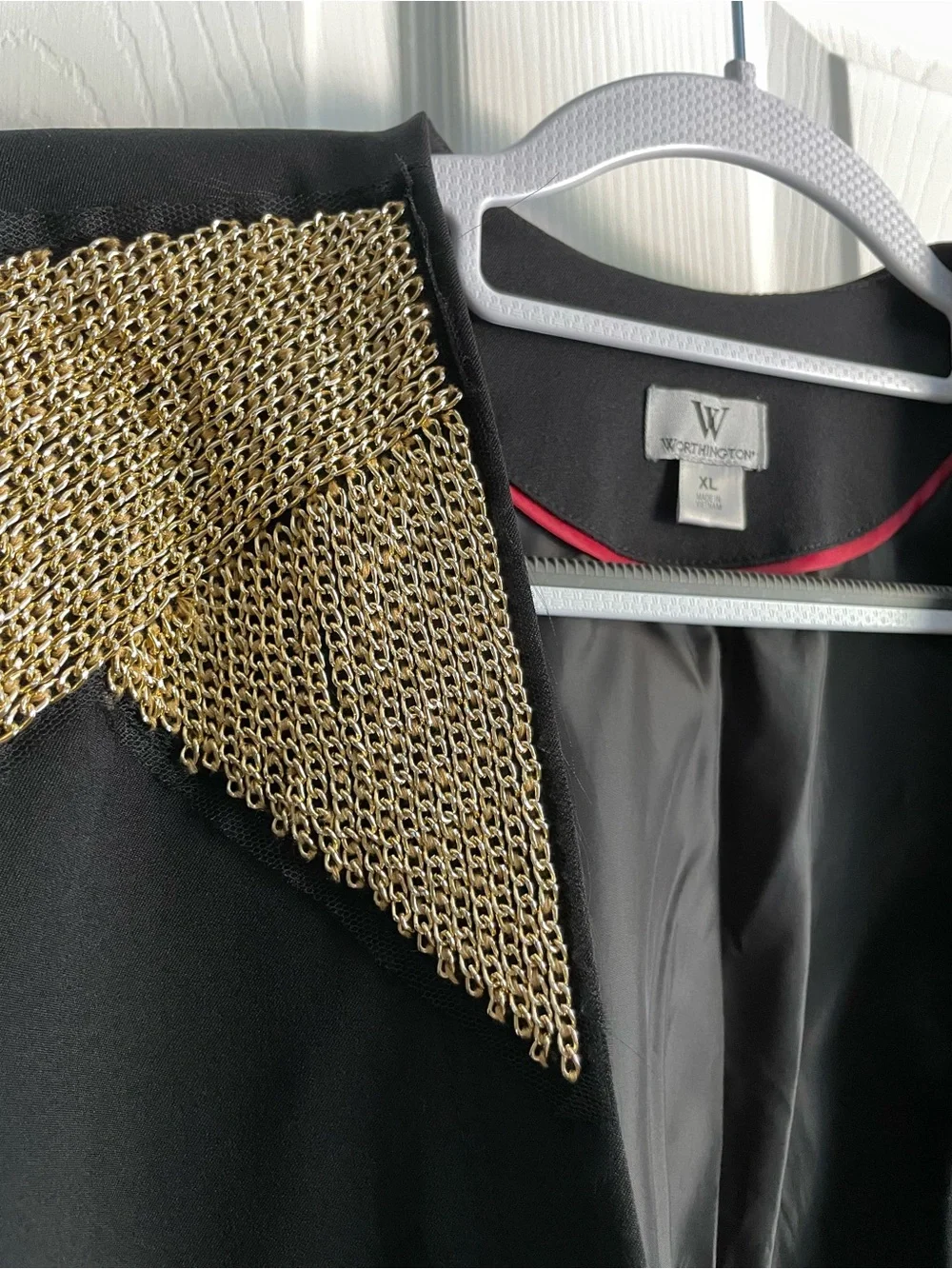 Worthington Gold Embellished Blazer, Size XL - Picture 2 of 8
